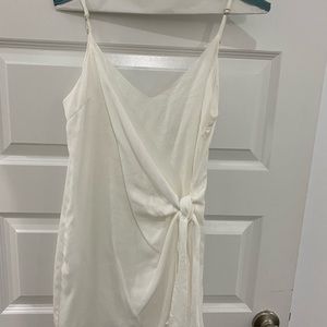 White wrap dress